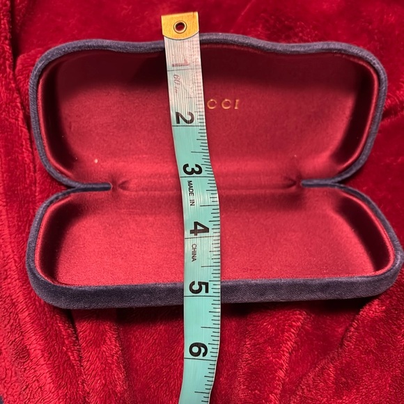 Gucci Glasses  case blue Suede - Picture 5 of 8